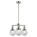 Innovations Lighting 3 Light Chandelier 207-PN-G204-6